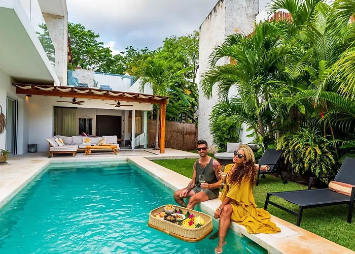 Pousada Ek'balam & Flamingo, Luxury Villas, Private Pool, Private Garden, Jacuzzi, 24h Security
