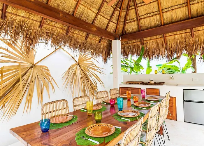 Ek'balam & Flamingo, Luxury Villas, Private Pool, Private Garden, Jacuzzi, 24h Security Pousada Tulum